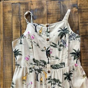 Old Navy Linen Safari Giraffe Dress